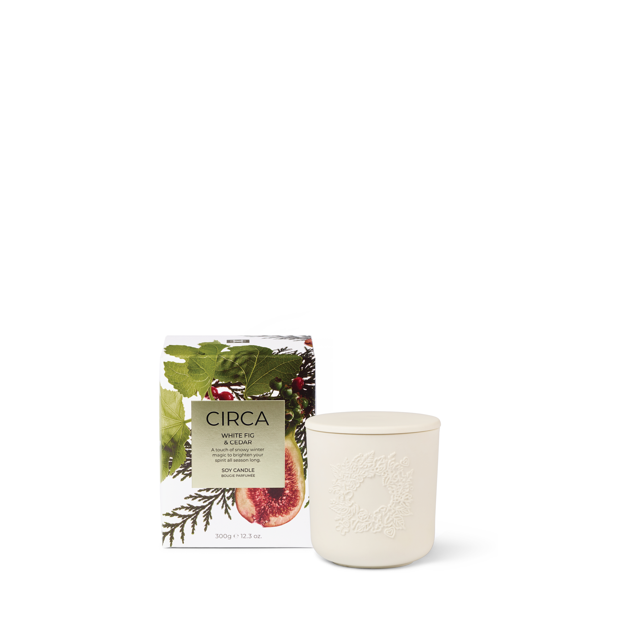 White Fig & Cedar Candle 300g