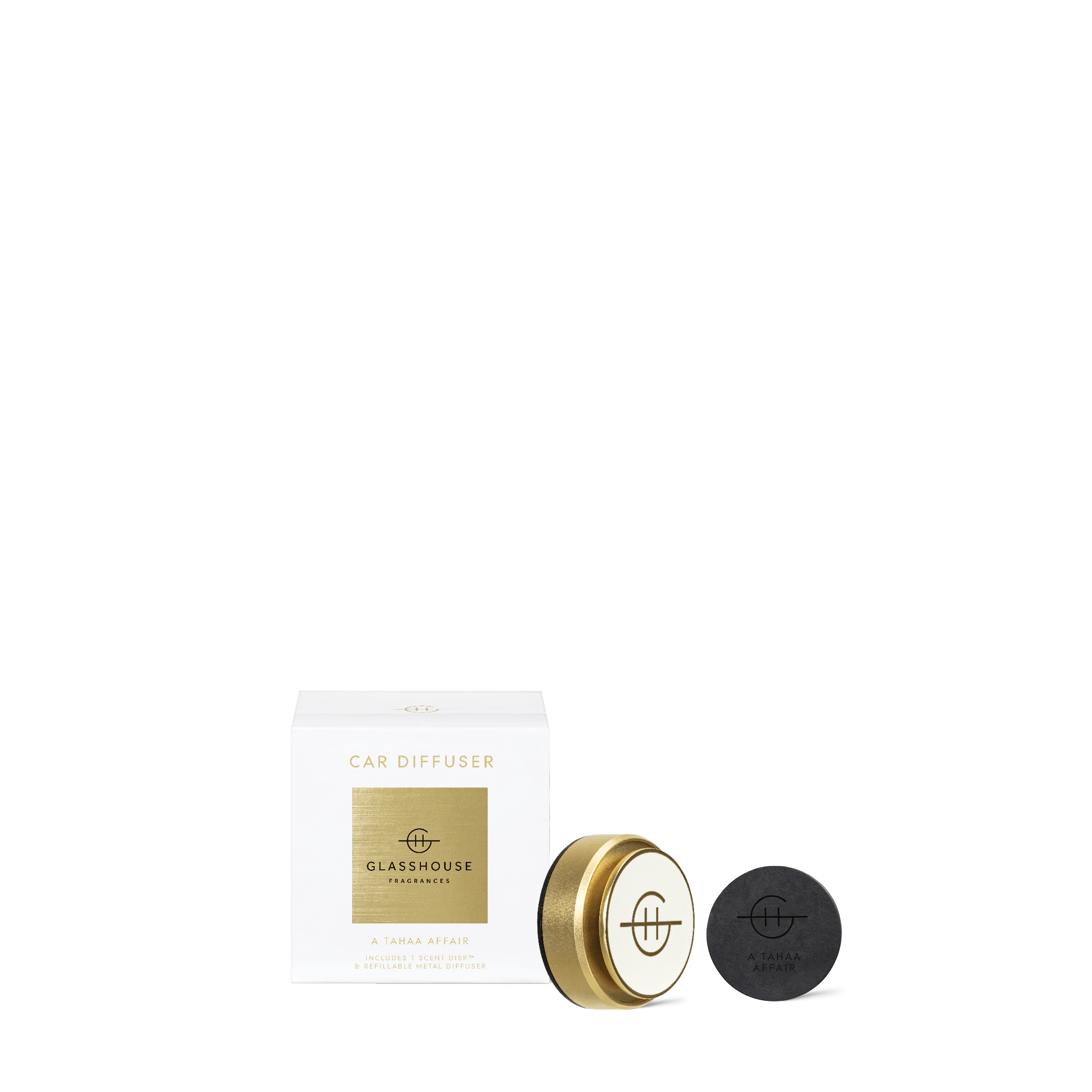 A Tahaa Affair Scent Disk Car Diffuser