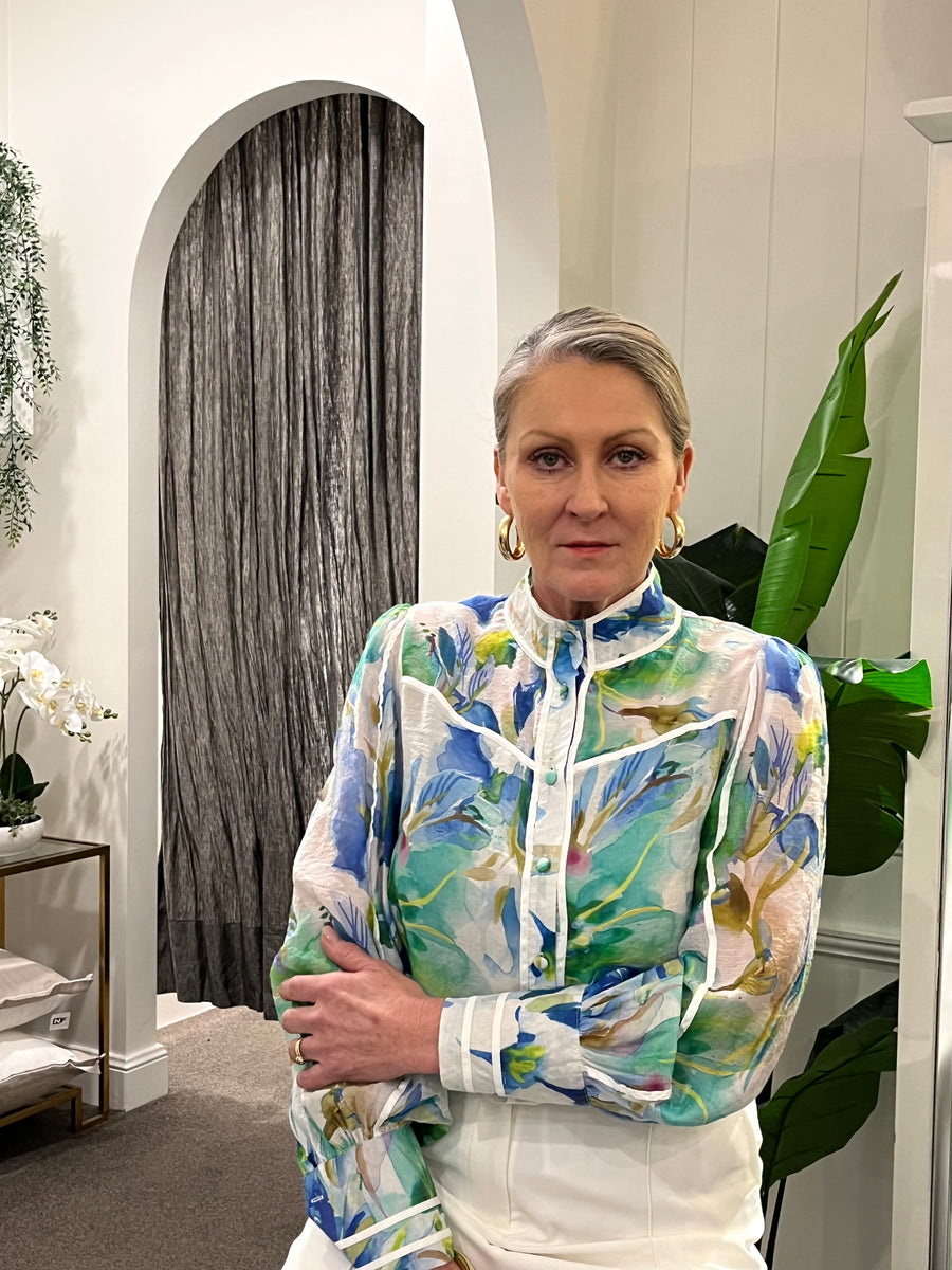 Tranquil Piped Blouse