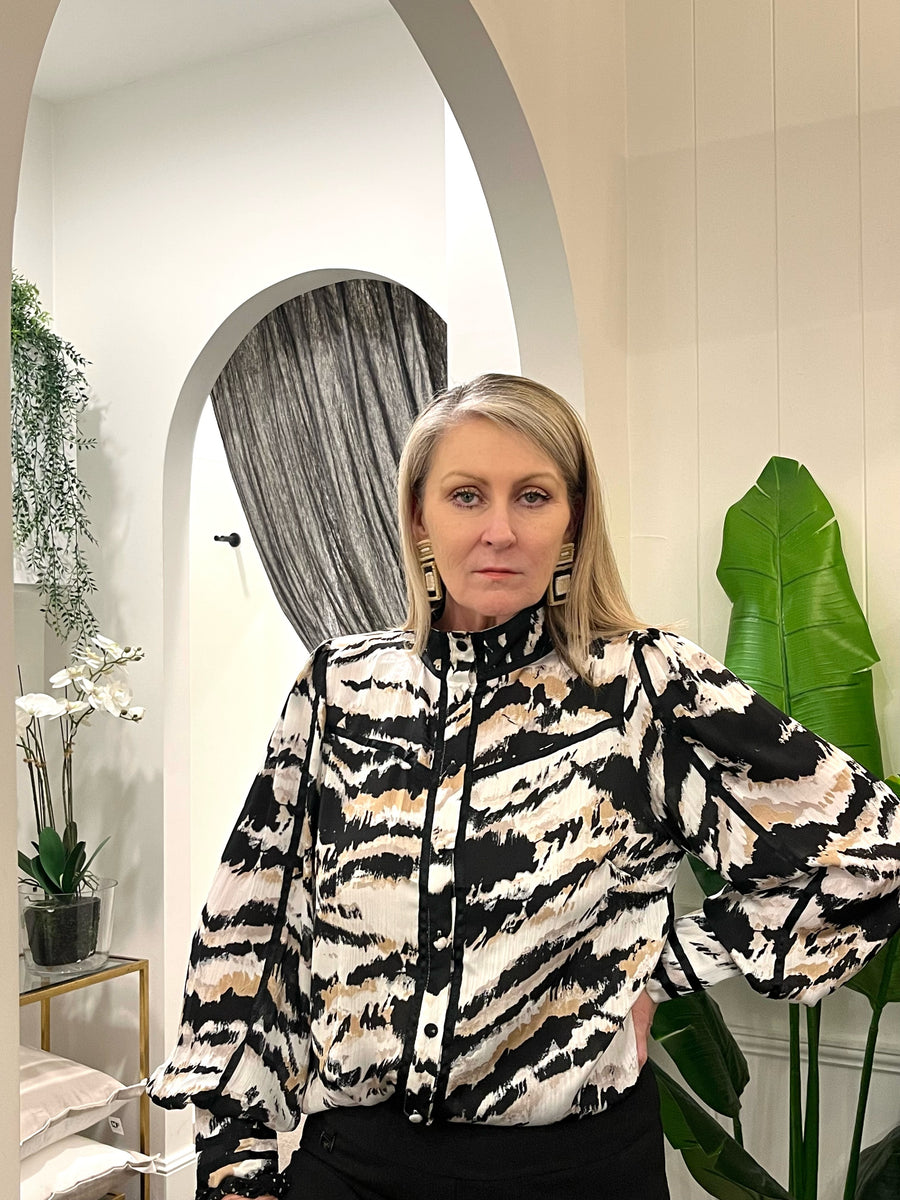 Savannah Piped Blouse